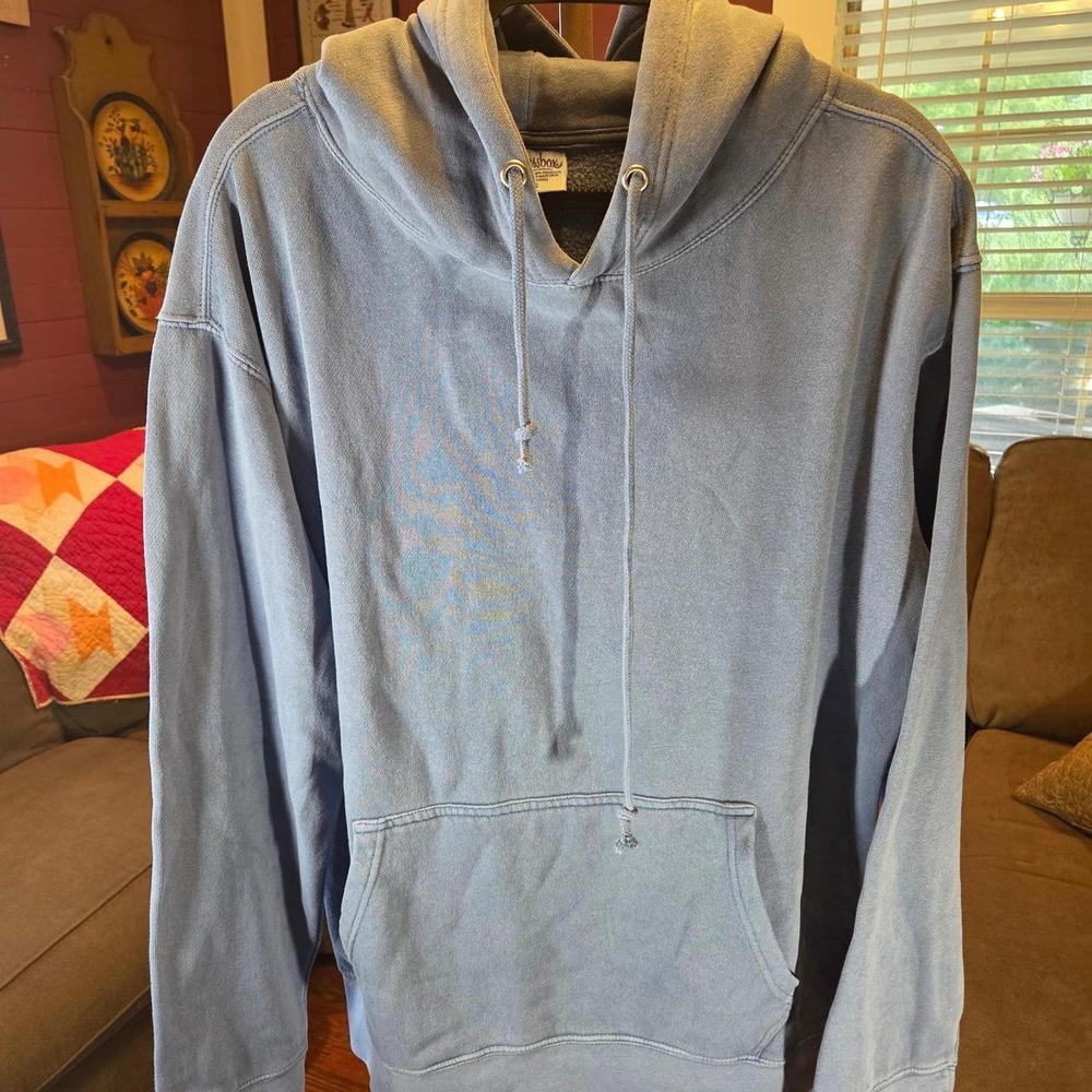 Mens Pressbox blue hooded sweatshirt